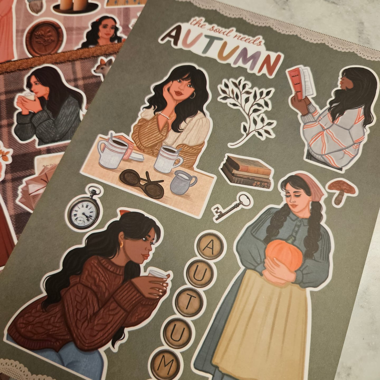 Customer photo review of Autumn Moments Vinyl Sticker Pack