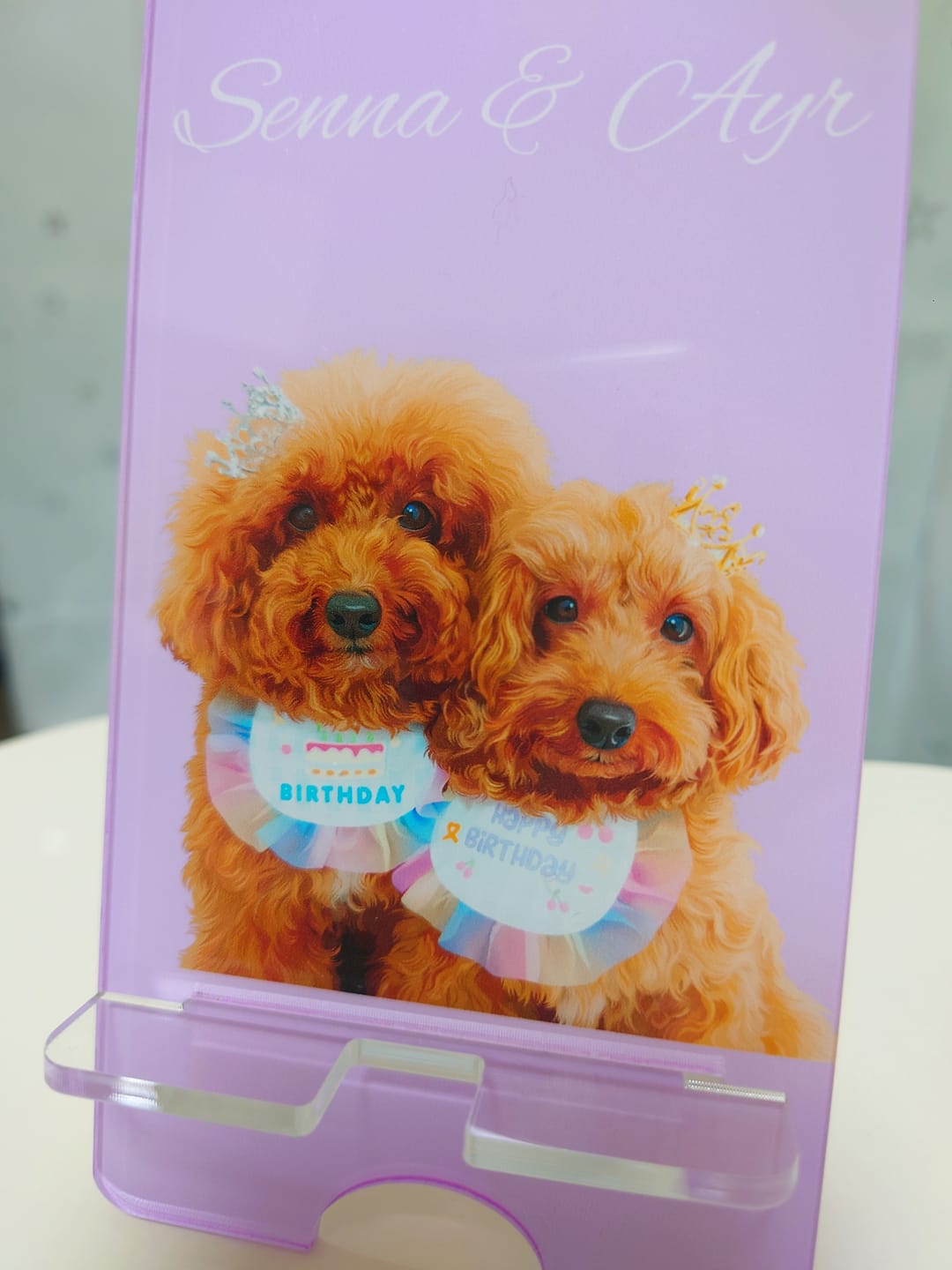 Customer photo review of うちの子スマホスタンド