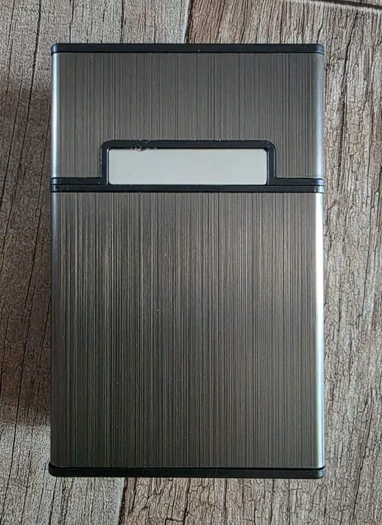 Customer photo review of Portable Slim Aluminum Cigarette Case King Size Tobacco Storage Box Waterproof Cigar Holder Smoking Accessory Outdoor Carry Gift