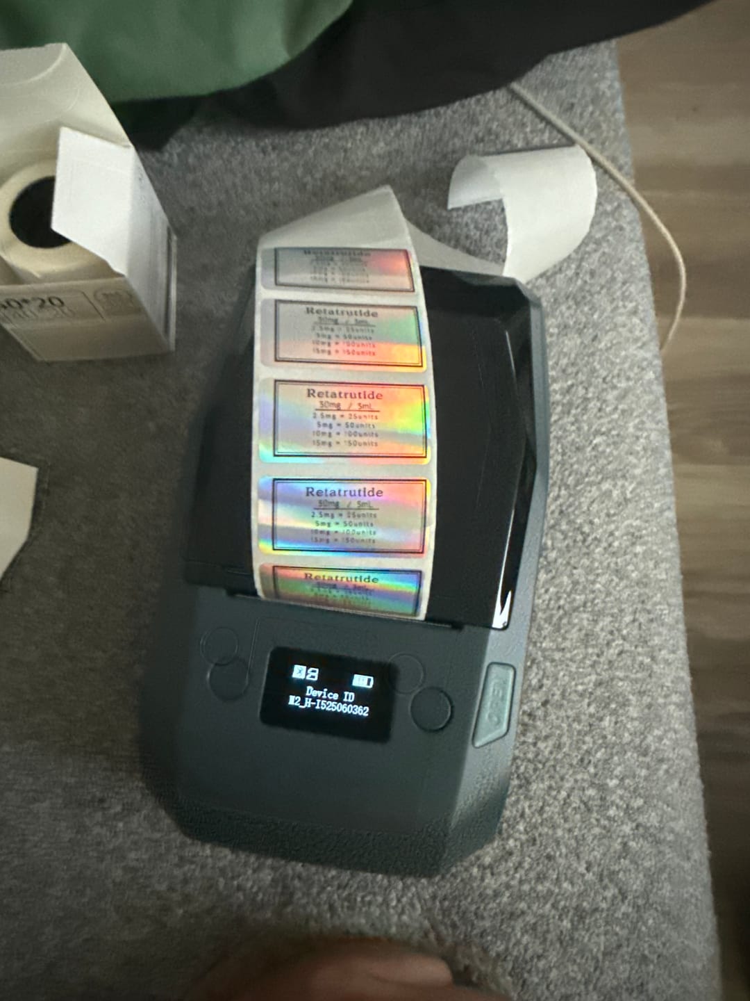Customer photo review of NIIMBOT M2 2-Inch Label Maker for Vial Bottle Labels, Lab Storage & Sample Organization