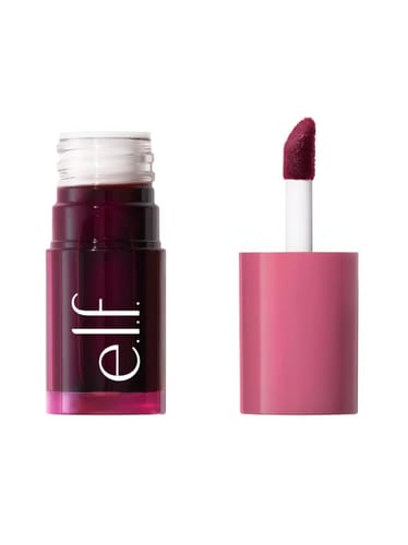 صورة مراجع لمنتج e.l.f. Lip and Cheek Tint، تظهر العبوة والفرشاة بوضوح.