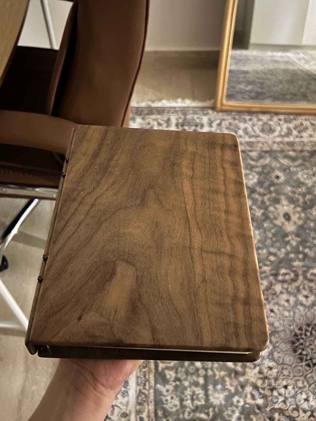 Customer photo review of Grain Notes Walnut Binder Notebook