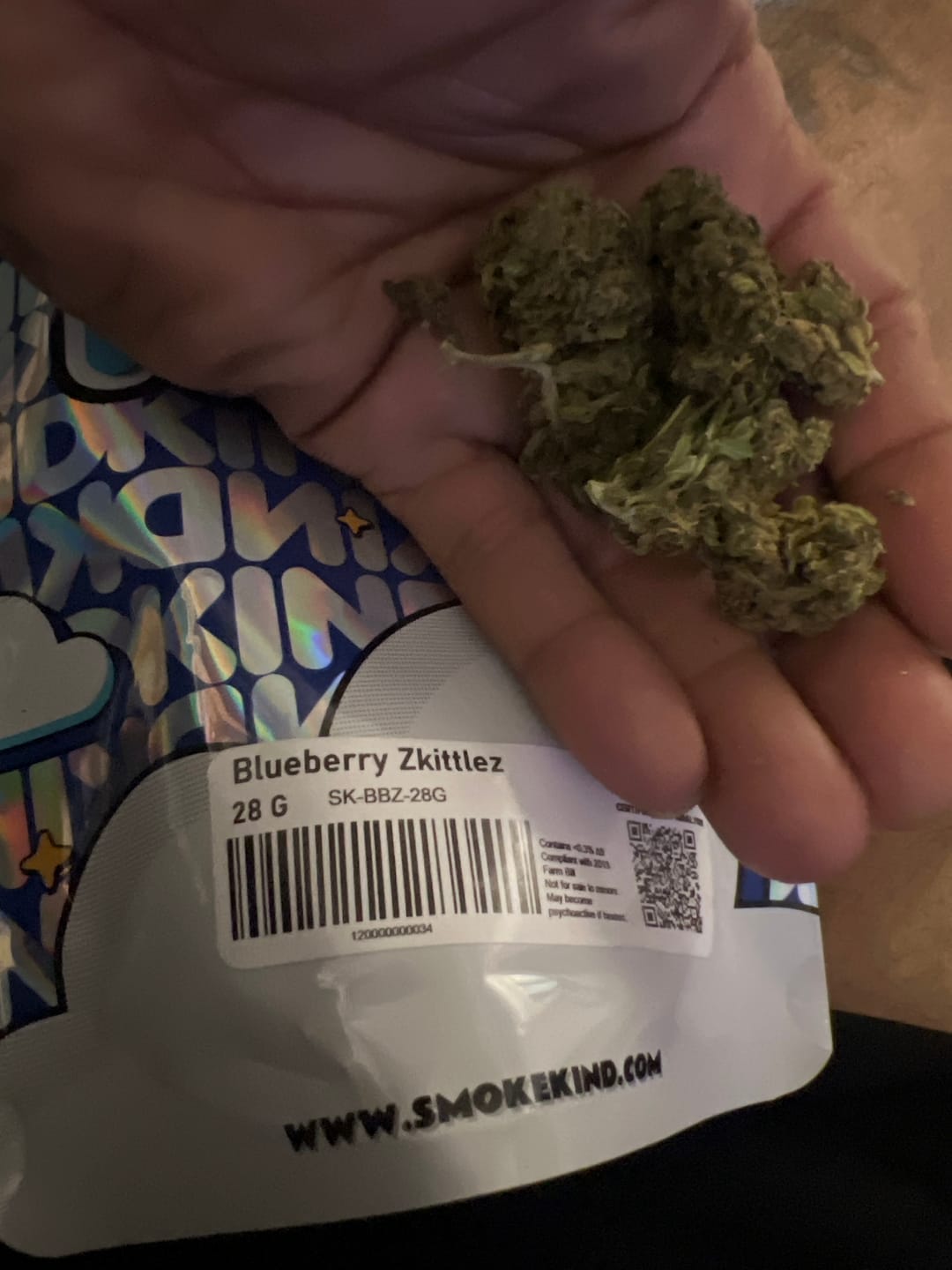 Customer photo review of Blueberry Zkittlez - 28 Grams - Indica