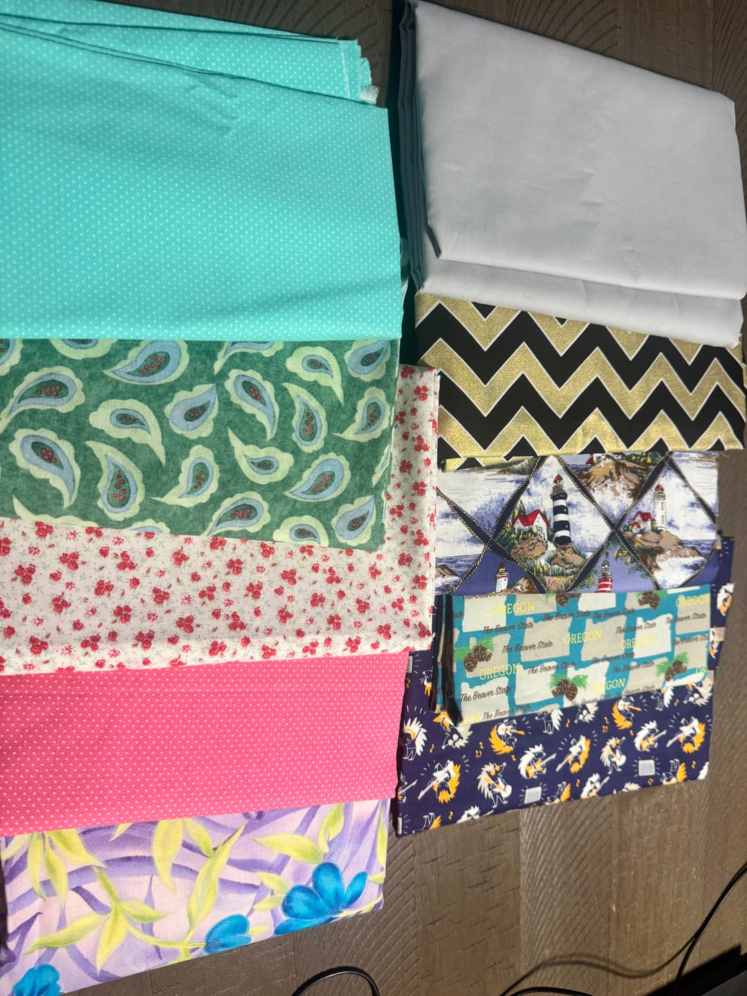Customer photo review of Liquidation - Quilter's Cotton - Random Selection Bundle