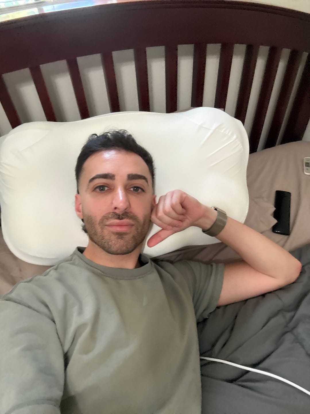 Customer photo review of CloudAlign™ Pillow