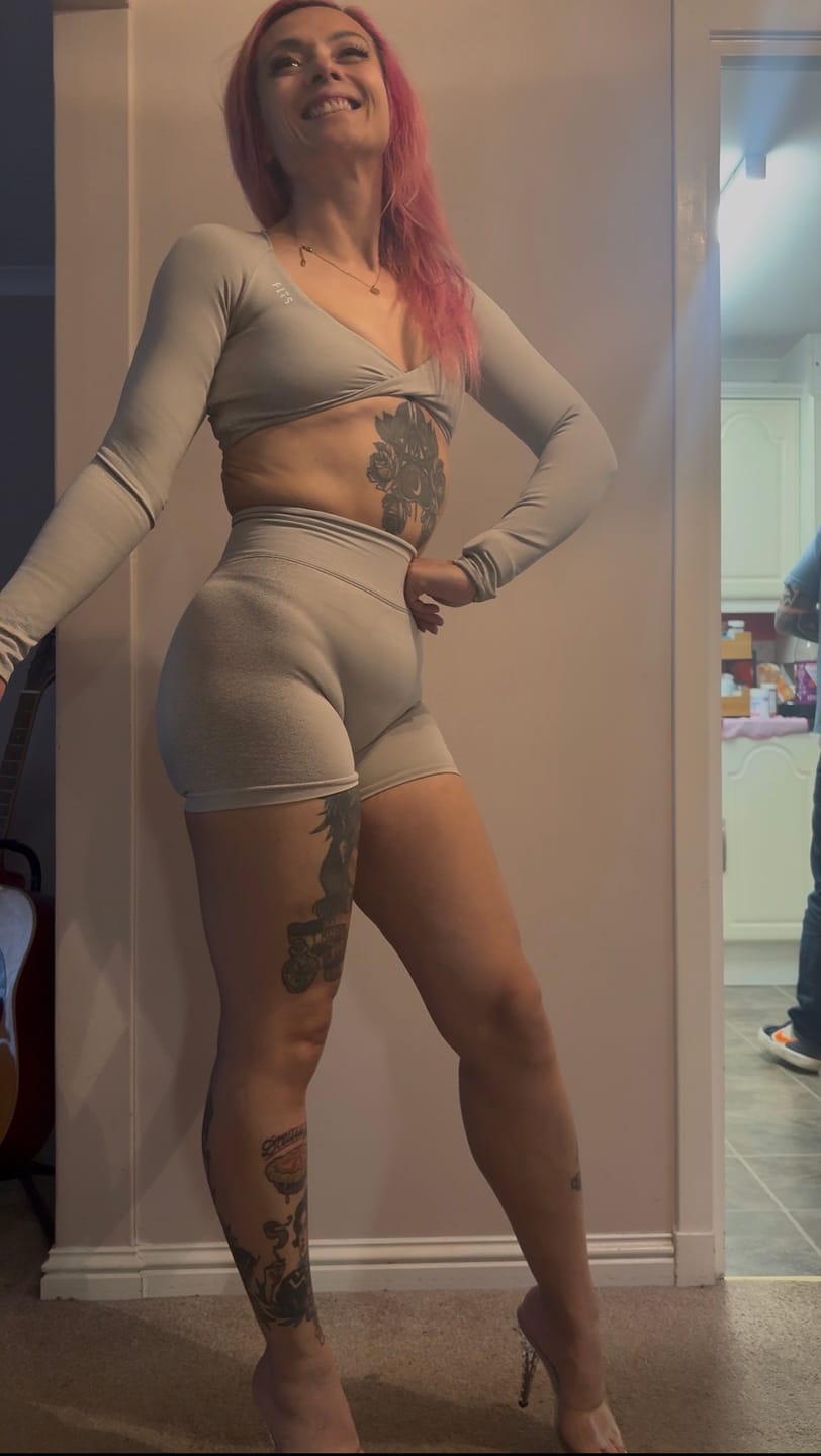 Customer photo review of Long Sleeve Wrapped Front Top