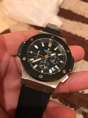 Customer photo review of Big Bang Original Unico Black Magic 43mm Ceramic Chronograph Watch 431.CI.1370.RX