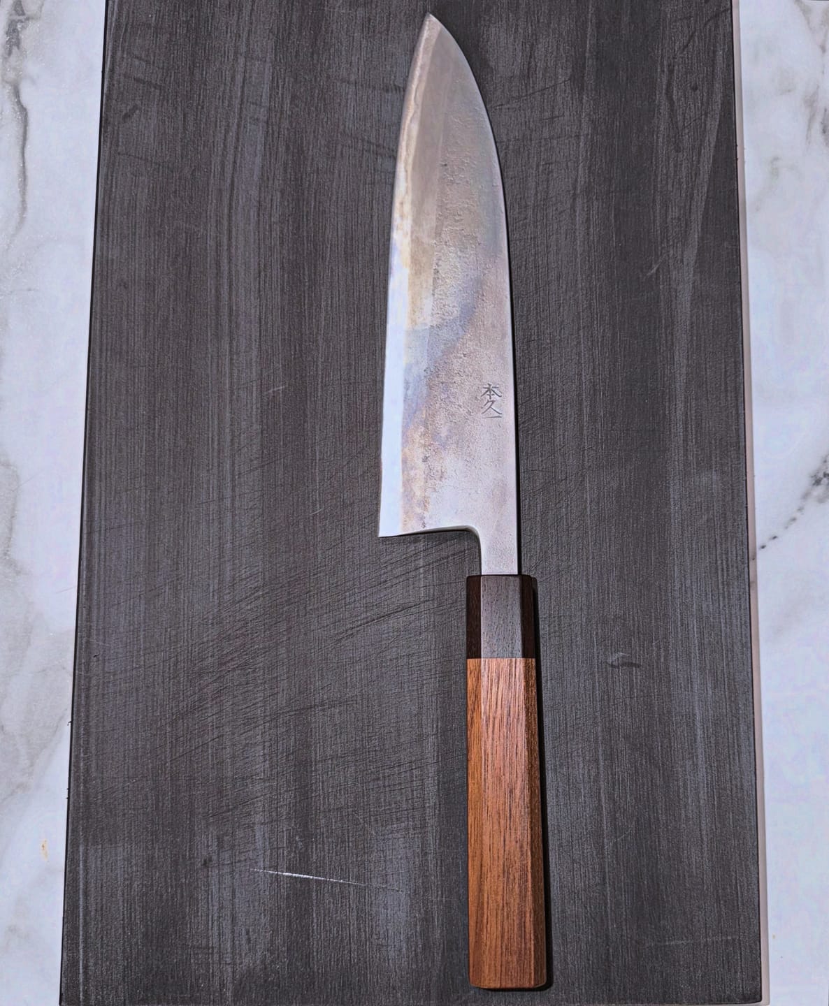 Customer photo review of Motokyuuichi Nashiji Gyuto 210 mm