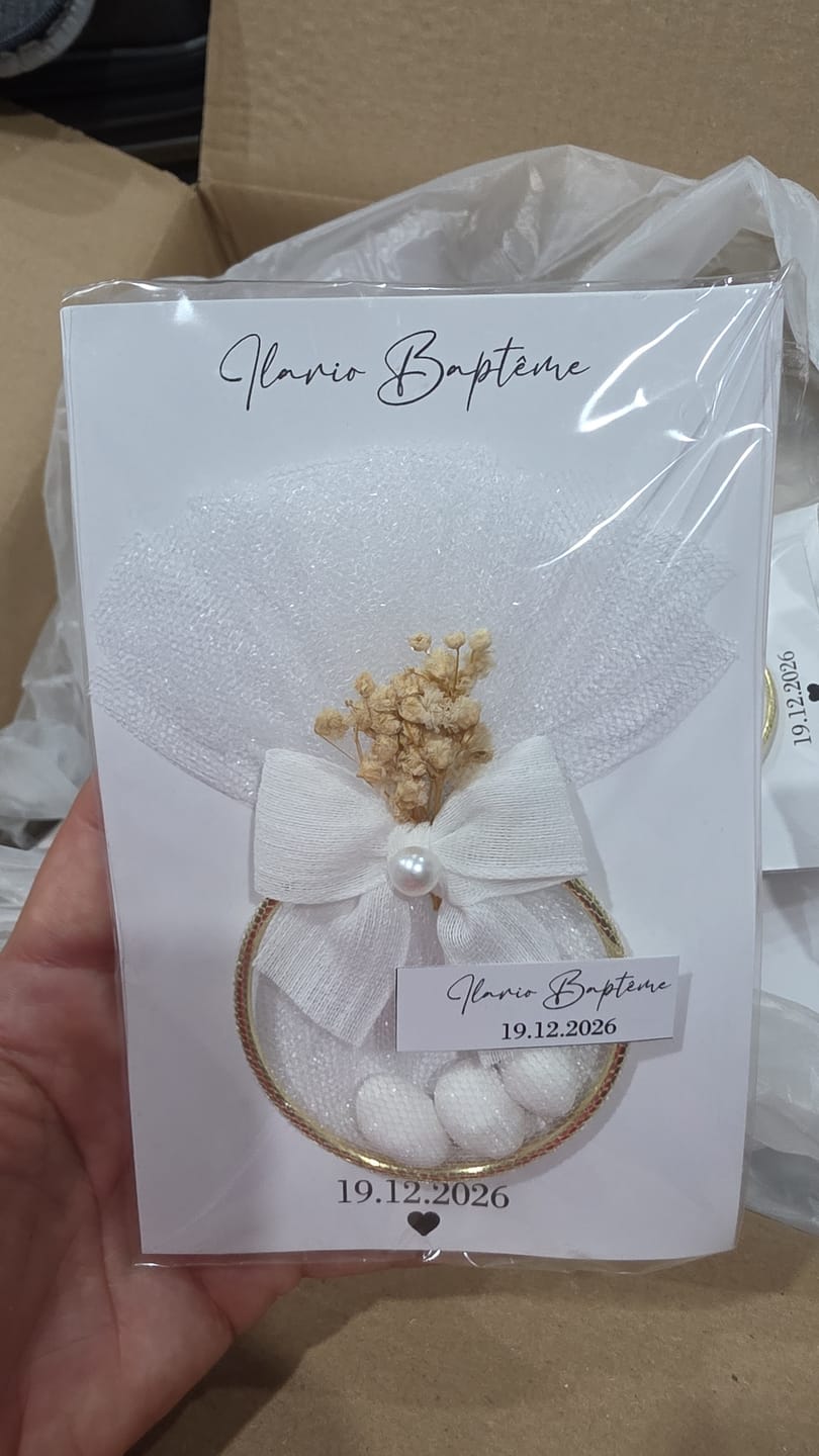 Customer photo review of Carte mini anneau dragées