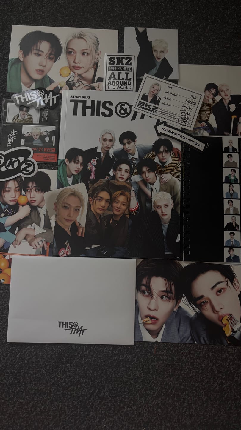Customer photo review of [PRE-ORDER] STRAY KIDS - Mini Album 'THIS & THAT' (STANDARD Ver.) (Random) (Standard/ Makestar POB)