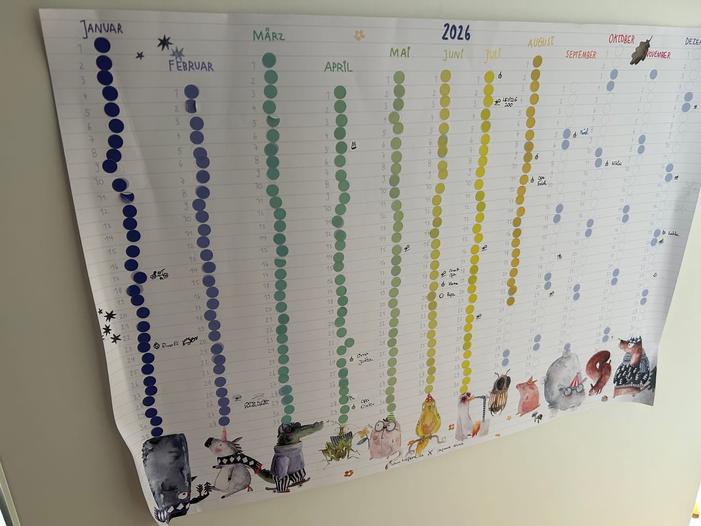 Customer photo review of Stickerkalender 2026 | nach Montessori