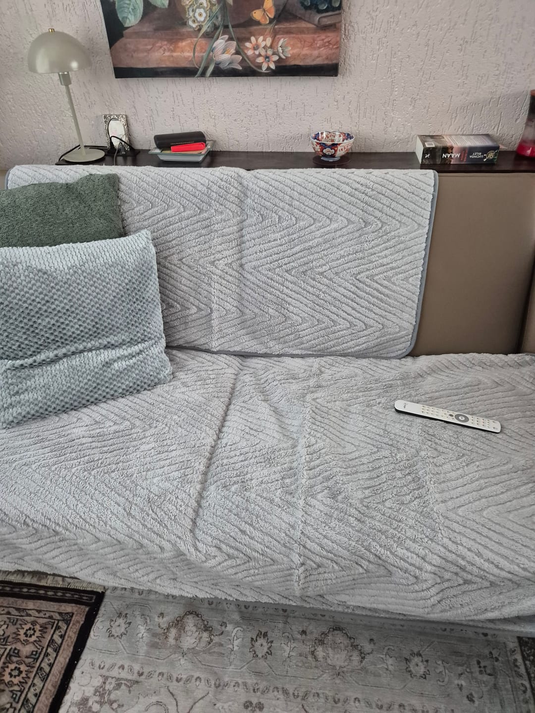 Customer photo review of SnugGrip - Honden Bankhoes Antislip Pluche