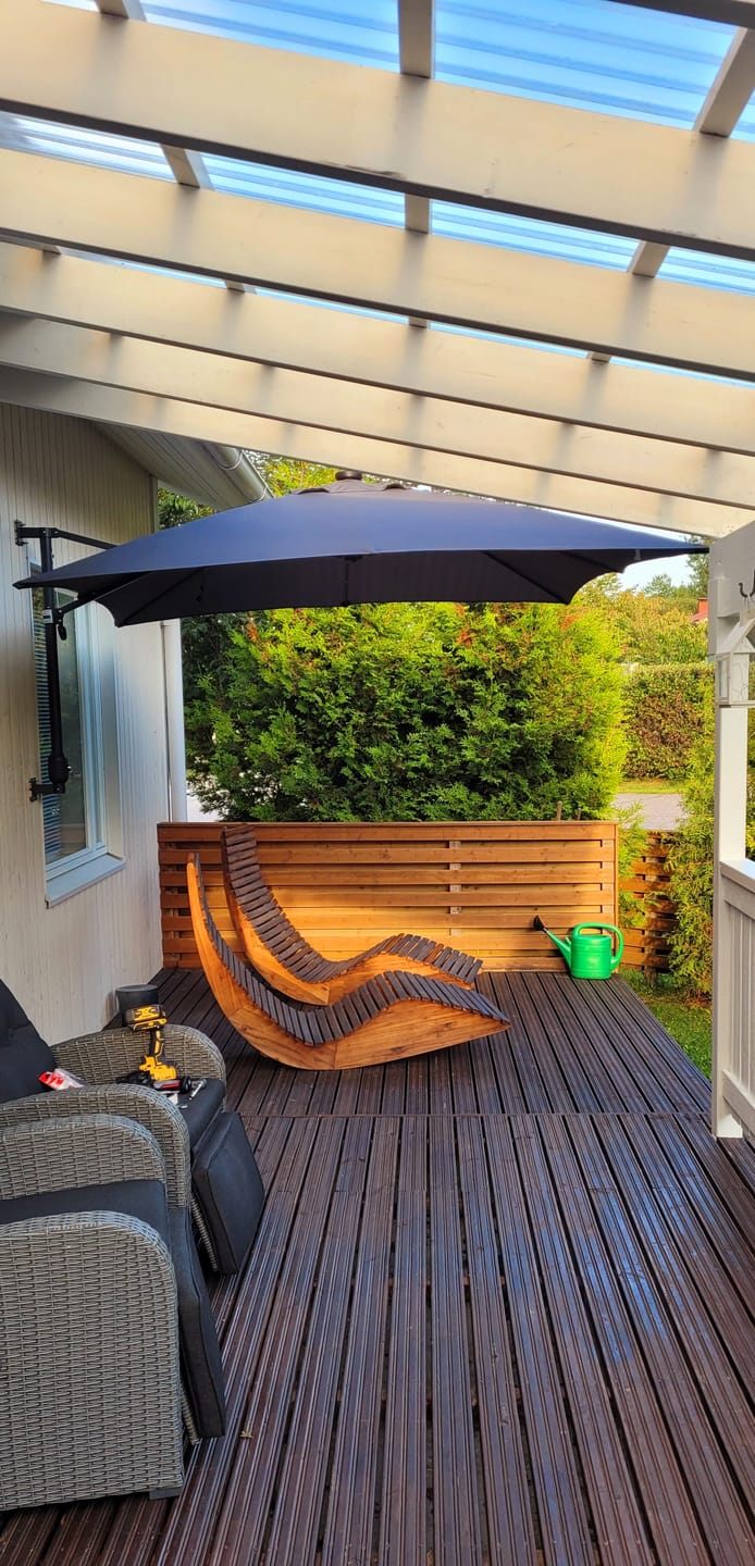 Customer photo review of Antrasiitti puutarhavarjo Seughin 248.5x247.5x160cm (kangas)