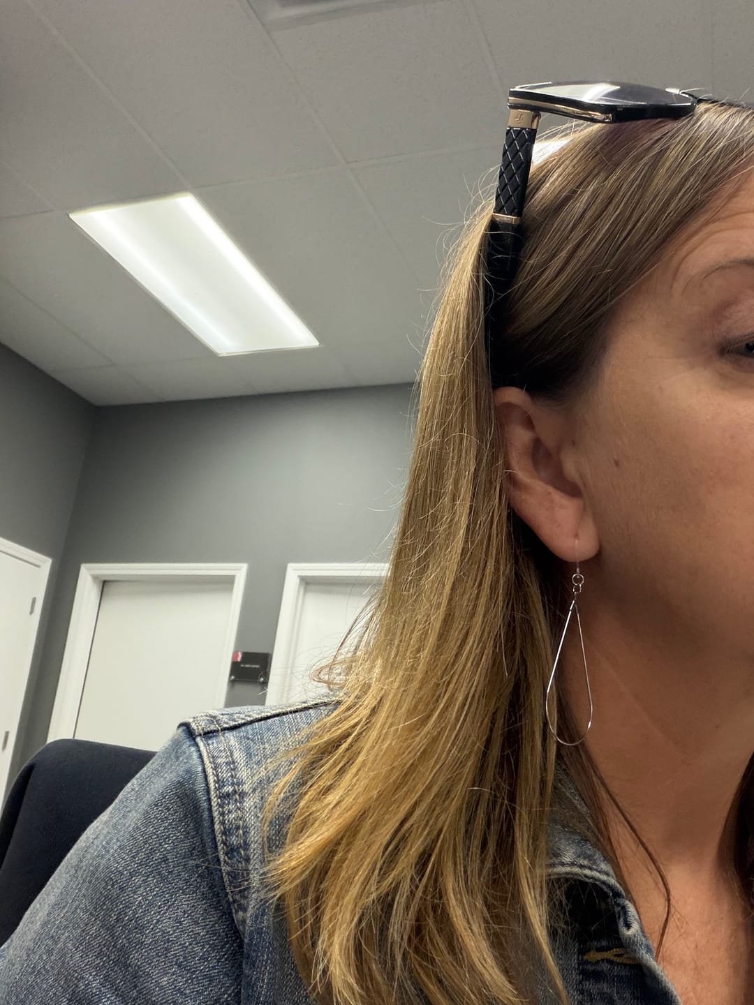Customer photo review of Teardrop Safety Pin Dangles Hypoallergenic Earrings for Sensitive Ears with Plastic Posts