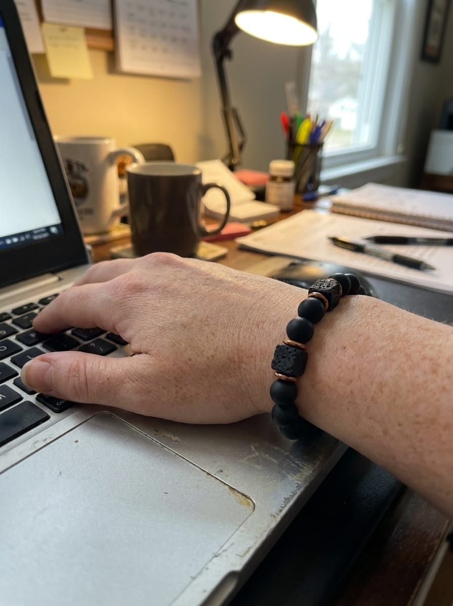 Customer photo review of Volcanic Stone Bracelet