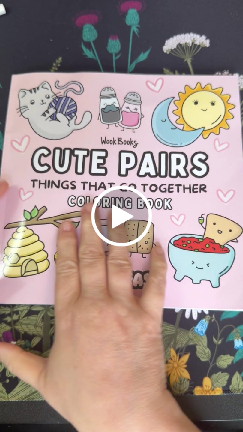 Customer video review of Cute Pairs Coloring Book & Reusable Protective Sheet