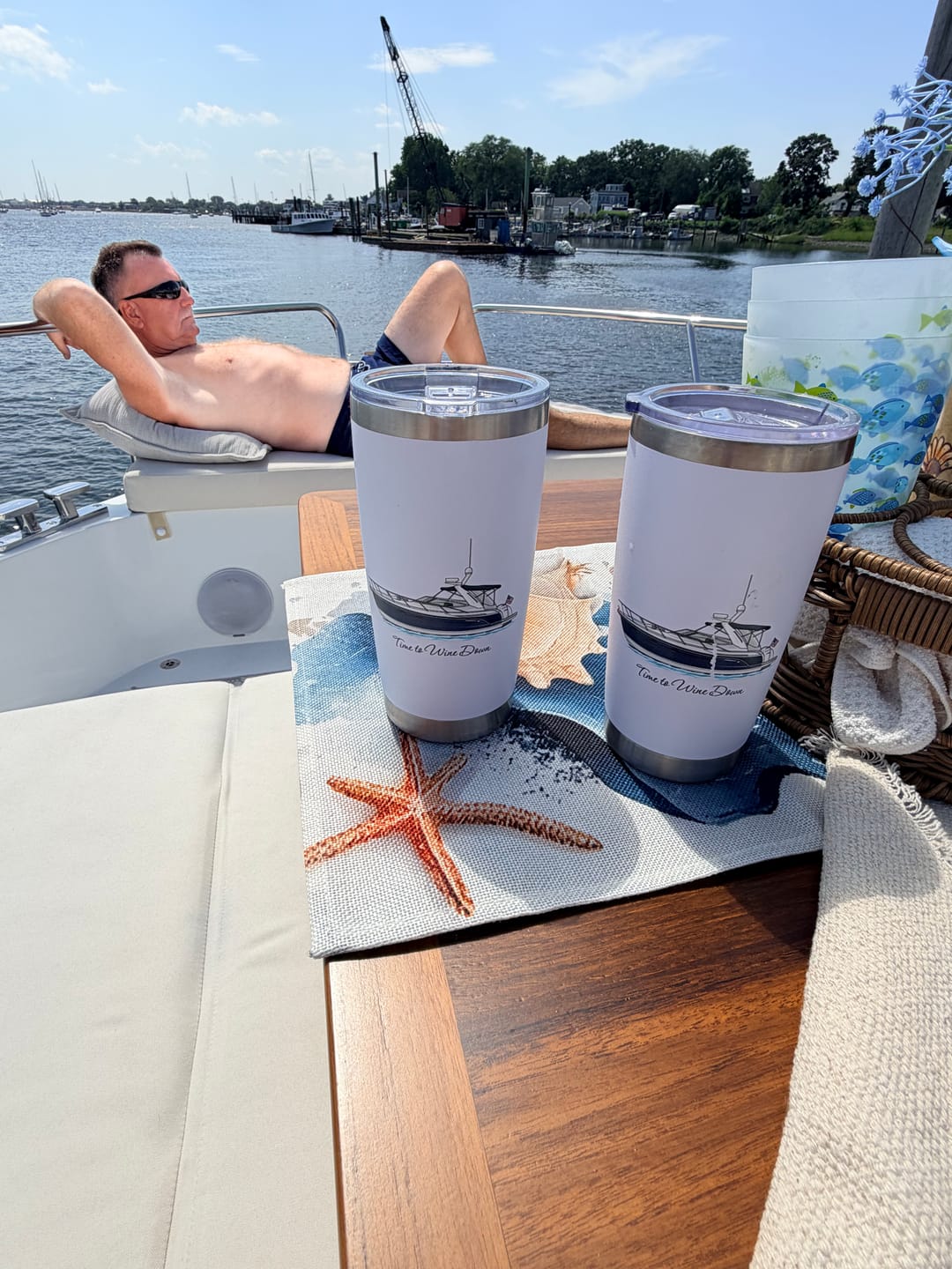 Customer photo review of Custom 20 oz. Stainless Steel Boat Tumbler
