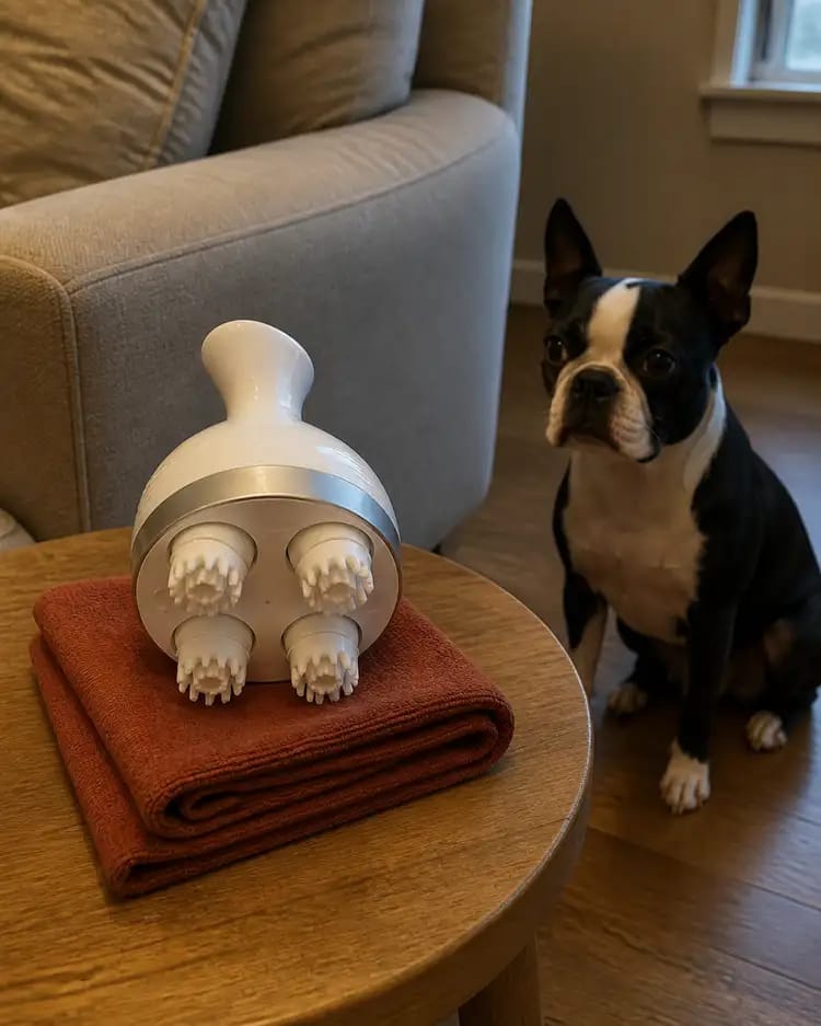 Customer photo review of Viva PetZen Ergonomic Pet Massager