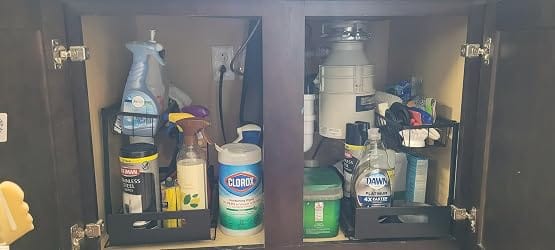 Customer photo review of Under-Sink Organizer Rack – Adjustable 2-Tier Metal Storage Shelf