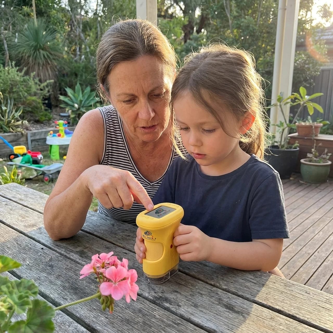 Customer photo review of Micromates Kids Microscope