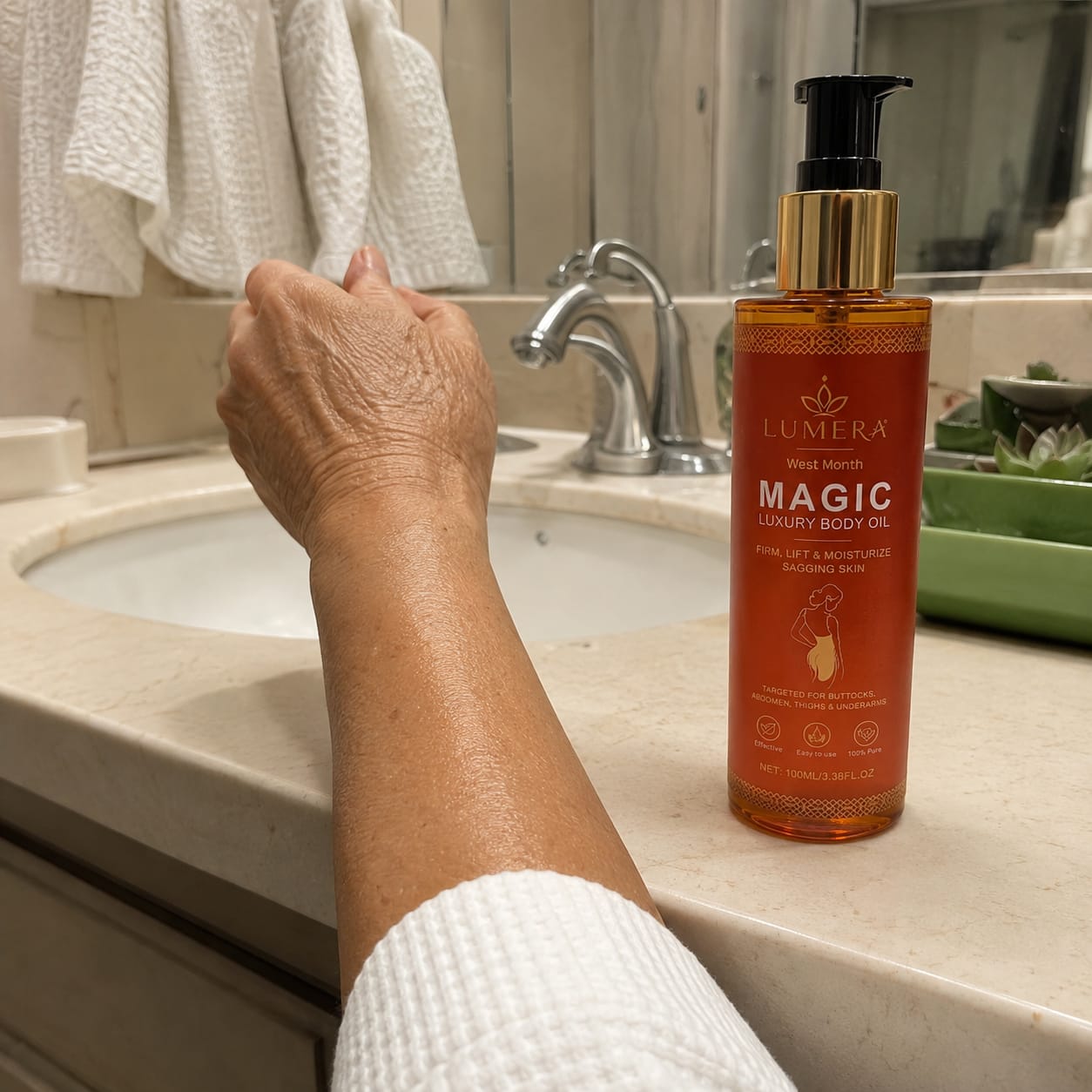 Customer photo review of LUMERA Magic Body Oil