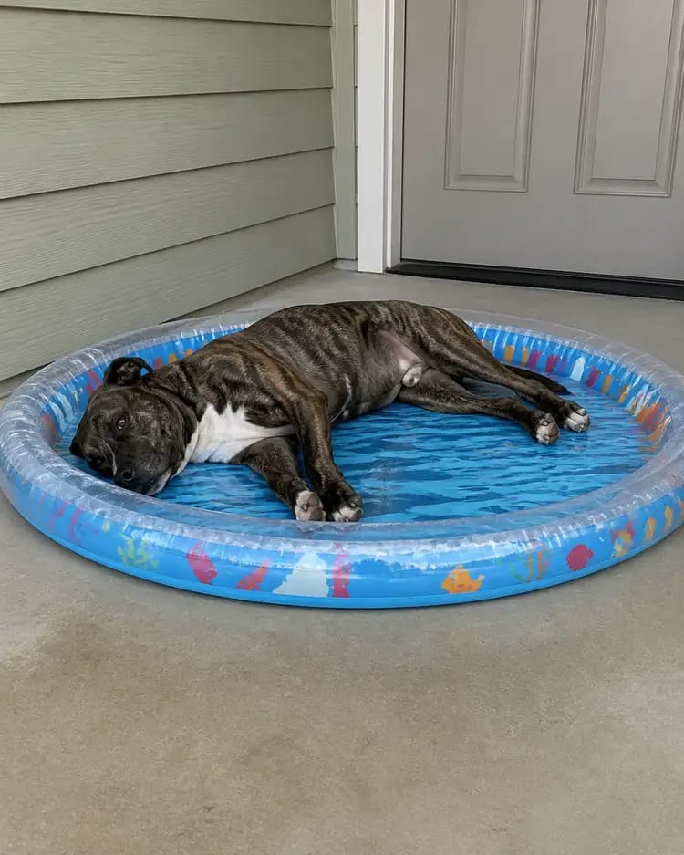 Customer photo review of Upgraded Nail-Resistant Cooling Water Bed