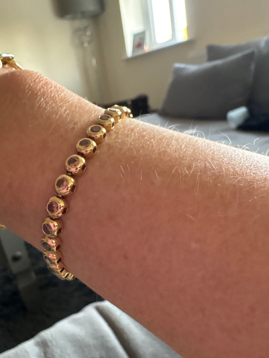 Customer photo review of Classic Bezel Tennis Bracelet Coffee