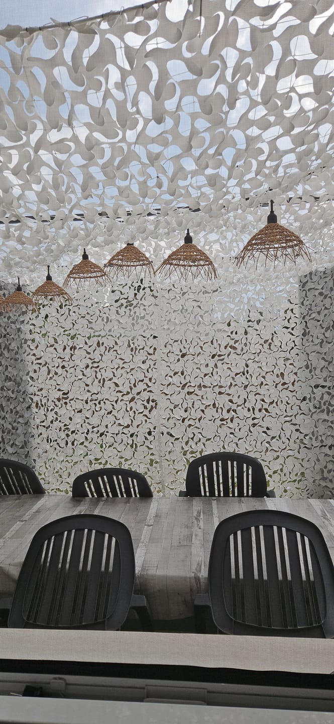 Customer photo review of Filet de camouflage renforcé blanc