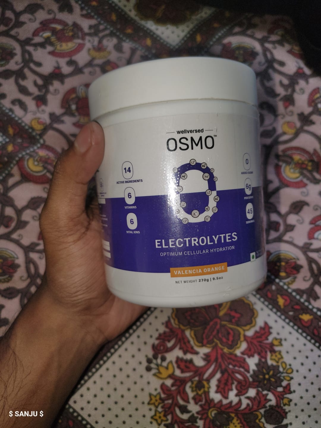 Customer photo review of OSMO - Electrolyte Hydration Blend (Advanced Salts + Taurine & Vitamins) | Valencia Orange Flavour (270g, 45 servings)