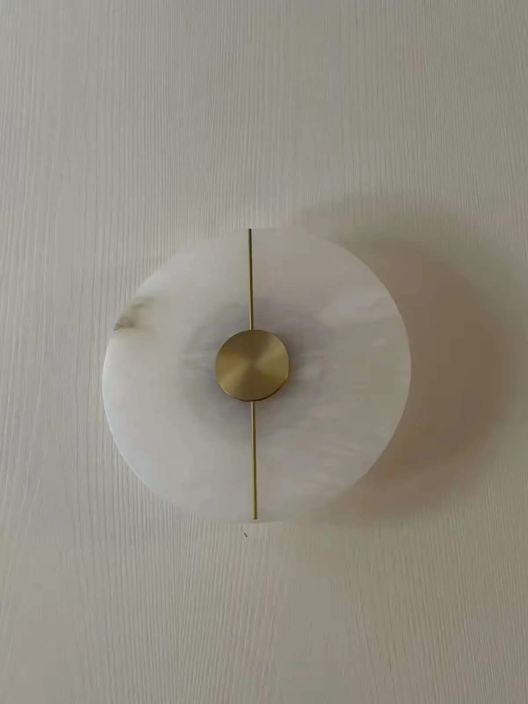 Customer photo review of Circular LED Light Sconce With Marble Accent, Modern Nordic Style