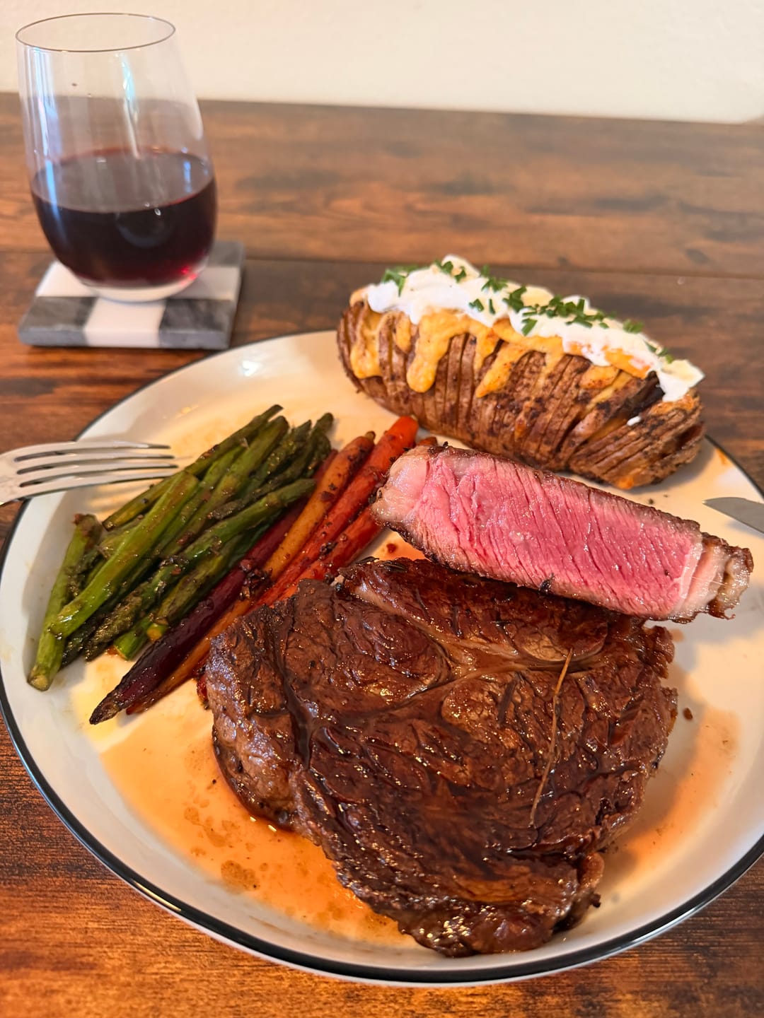 Customer photo review of Natural Black Angus Prime Grass Fed Ribeye, Vacuum Pack (16oz)
