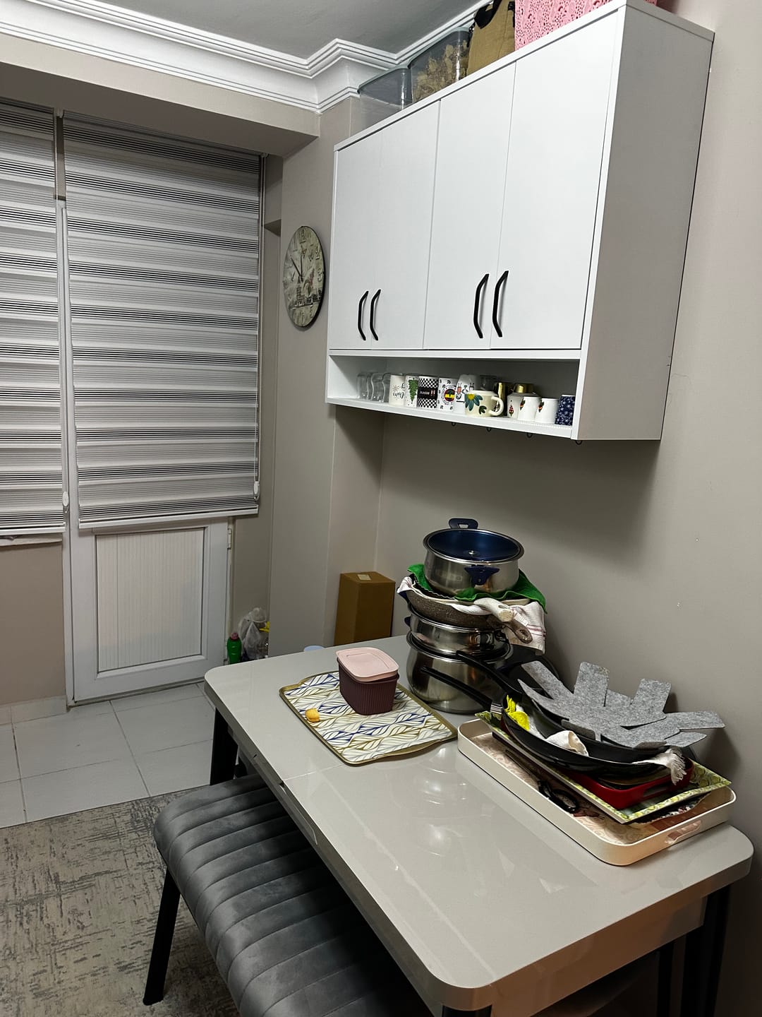 Customer photo review of Rani JE199 Kahve Köşesi Çok Amaçlı Dolap Üst Modül Mutfak Rafı Beyaz