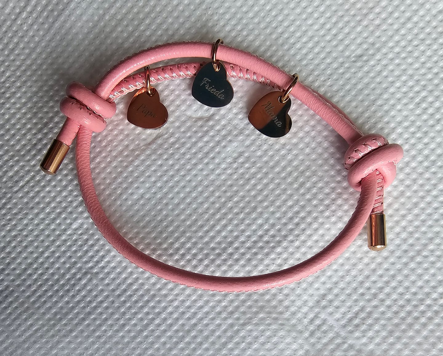 Customer photo review of Meine Liebsten - Familien-Lederarmband