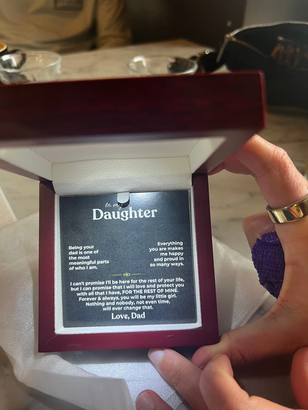 Customer photo review of To My Daughter - Being Your Dad - Beautiful Gift Set - SS622