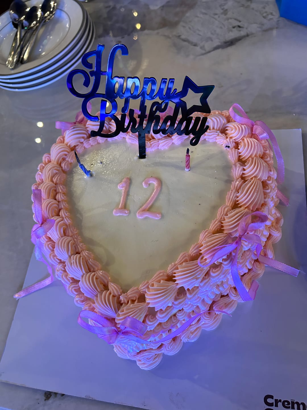 Customer photo review of Vintage heart shape ribbon Cake
