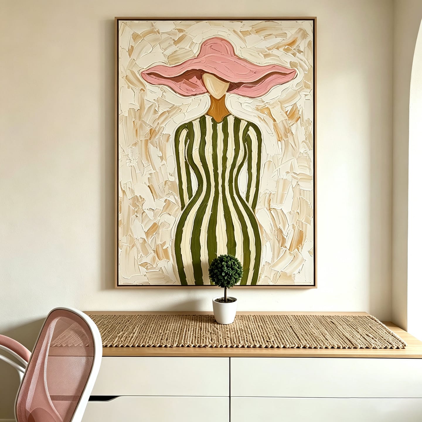 Customer photo review of Pink Canopy-Fashion Figure Painting