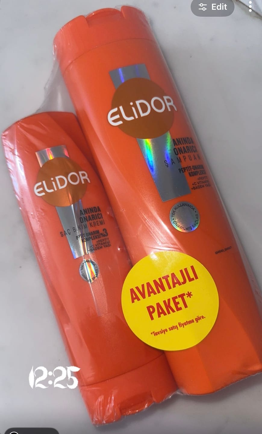 Customer photo review of Elidor Superblend Restoring Shampoo & Conditioner Set (400ml + 200ml)