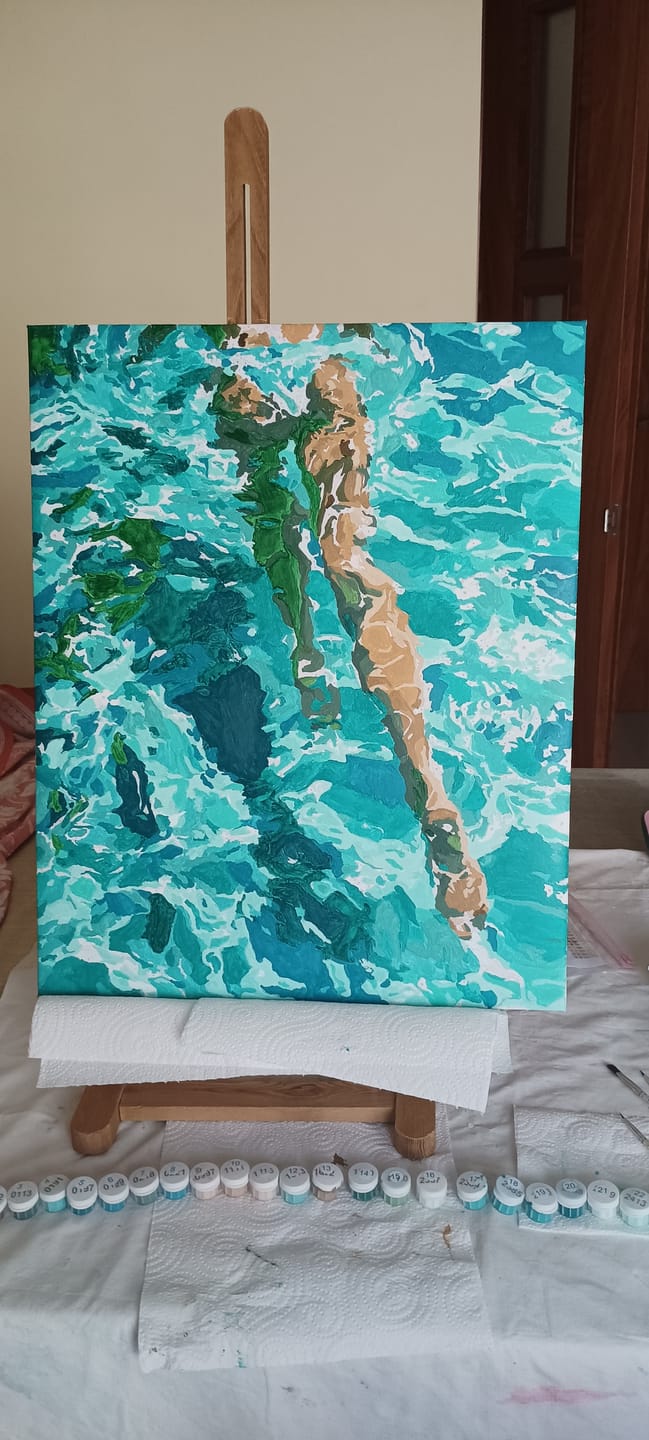 Customer photo review of Dive In | Paint by Number