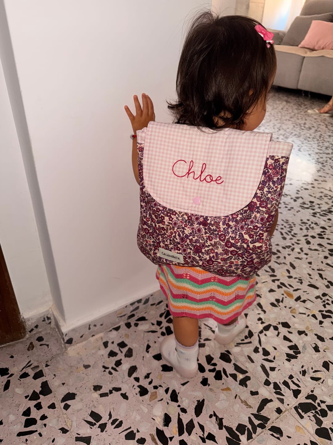 Customer photo review of Mochila personalizada Carlota