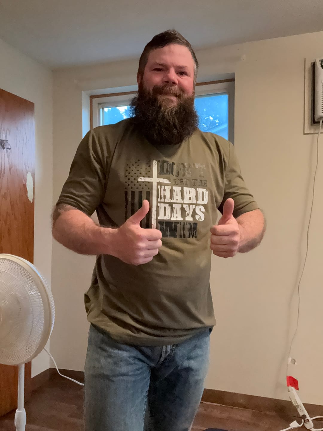 Customer photo review of Hard Days Tee