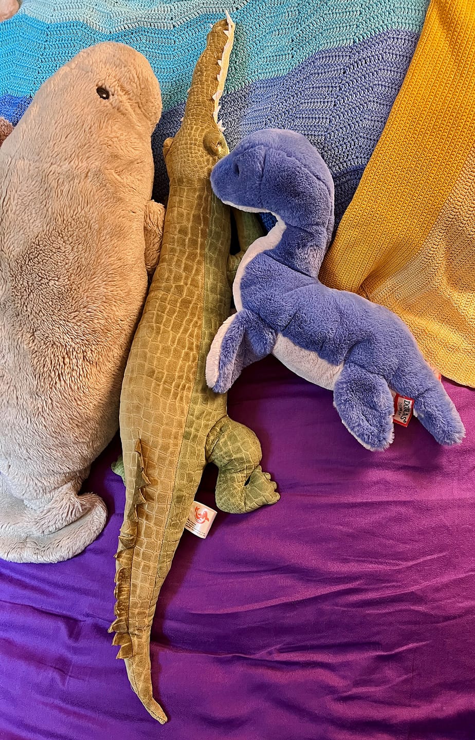 Customer photo review of Gharial Crocodilian Soft Stuffed Plush Toy