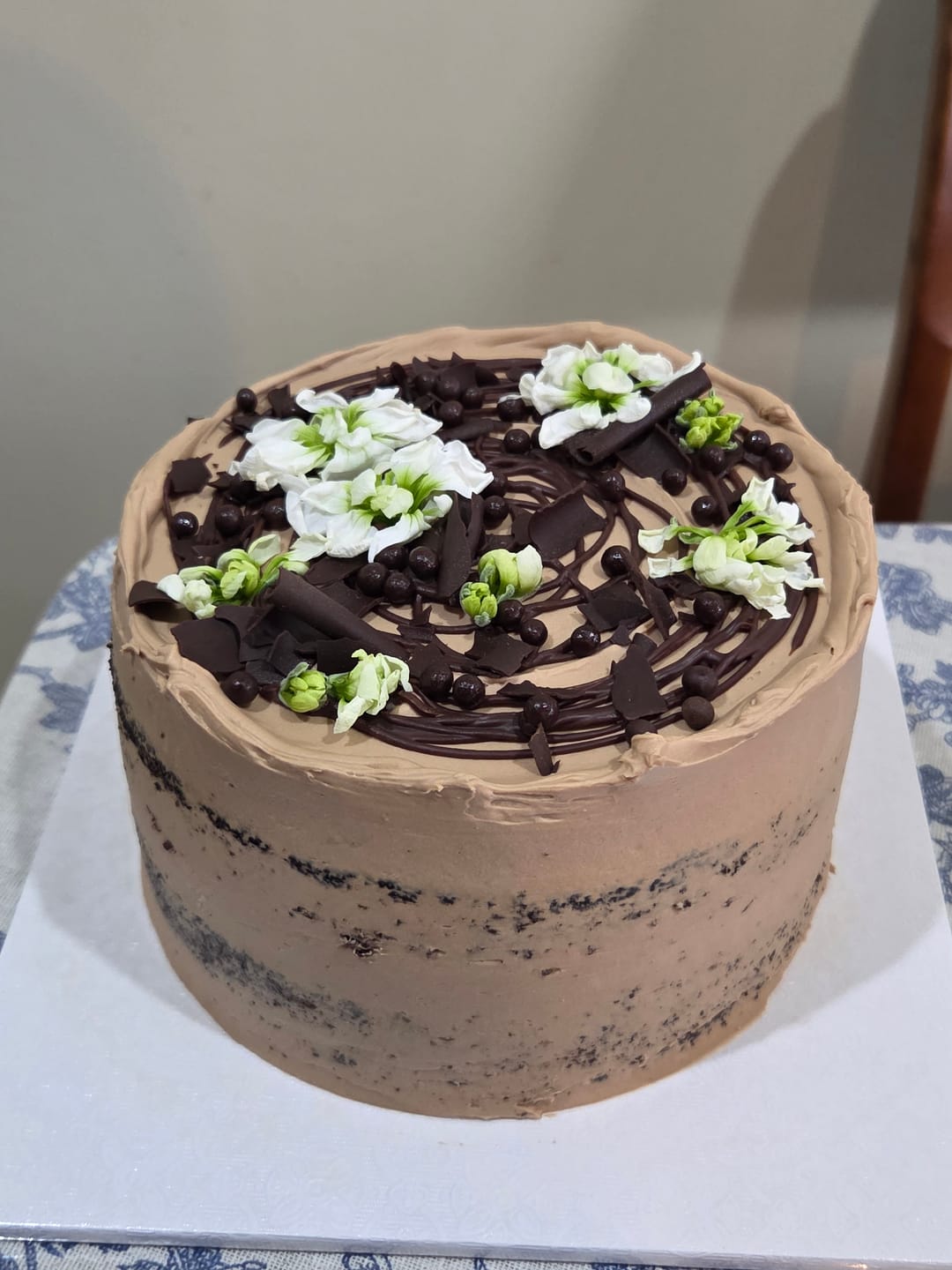 Customer photo review of double chocolate cake