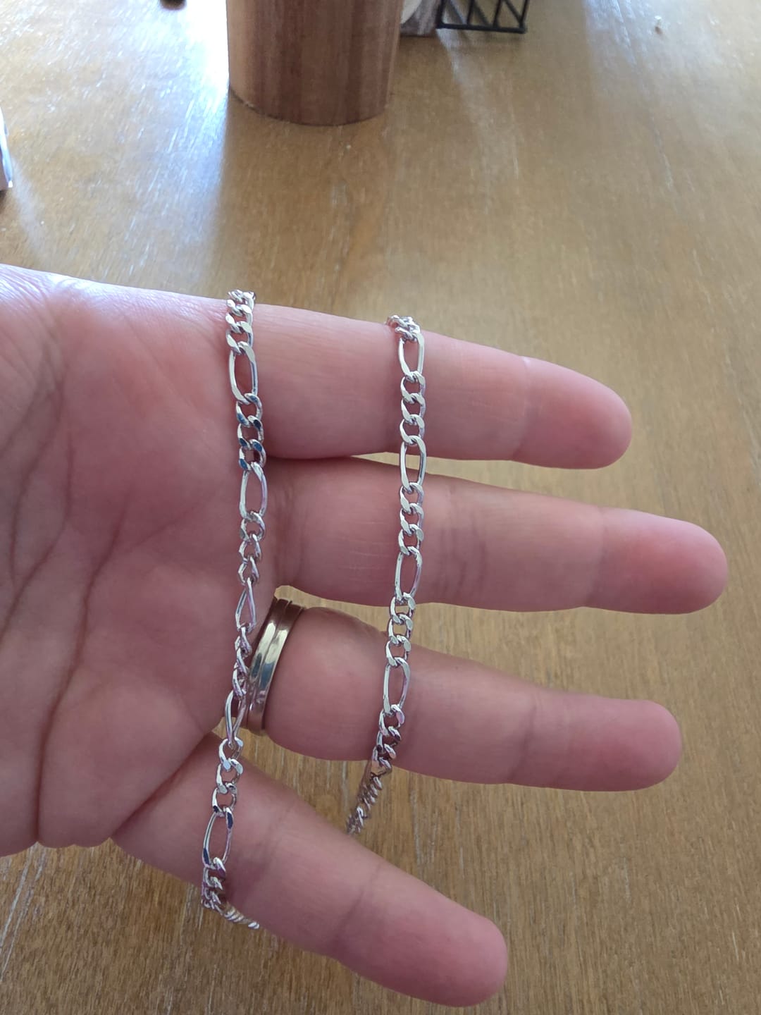 Customer photo review of Lainey 18k White Gold Plated Stacking Necklace Chain