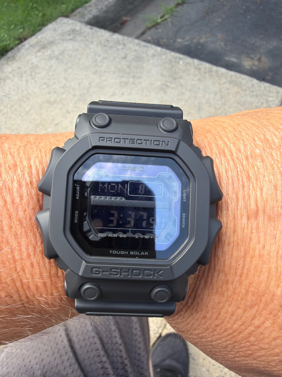 Customer photo review of Casio Men's Watch - G-Shock World Timer Digital Dial Black Resin Strap | GX56UBB-1