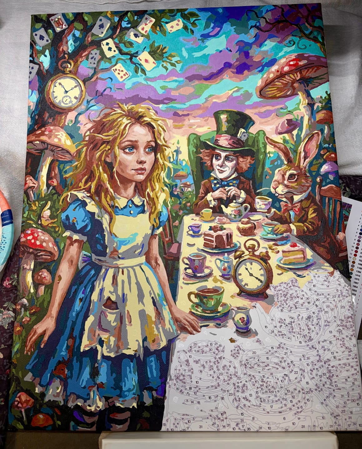Customer photo review of Mad Tea Wonderland (Paint by Numbers)