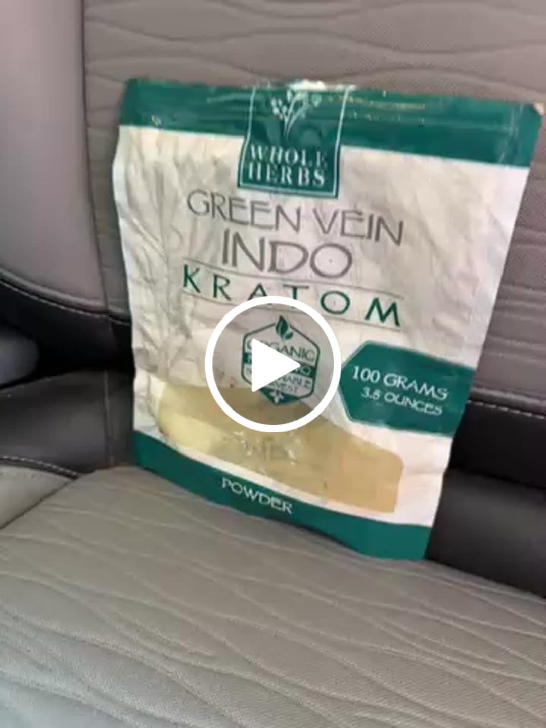 Customer video review of Whole Herbs Green Vein Indo Kratom Powder