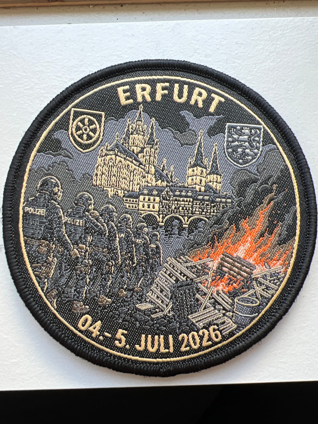 Customer photo review of Einsatz Erfurt 2026 Textil Patch
