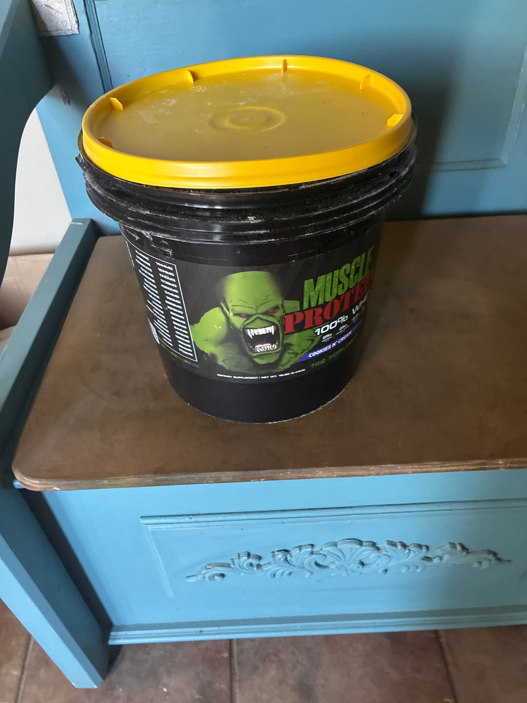 Customer photo review of Whey Protein Powder Bucket