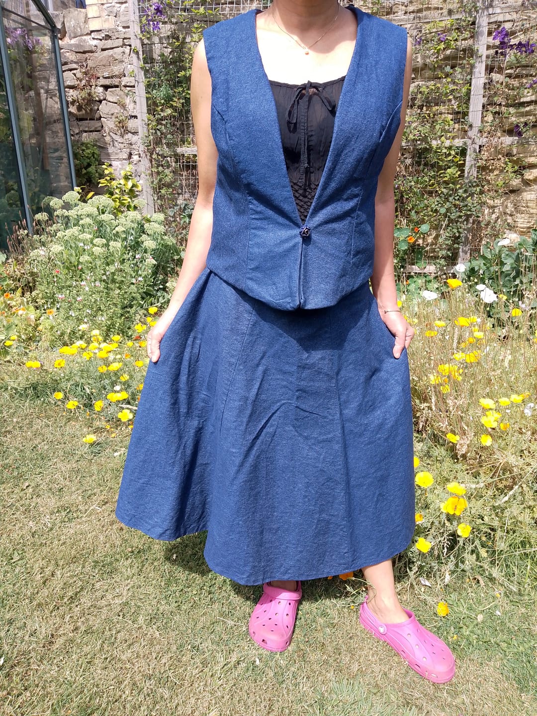 Customer photo review of 8oz Washed Denim Fabric