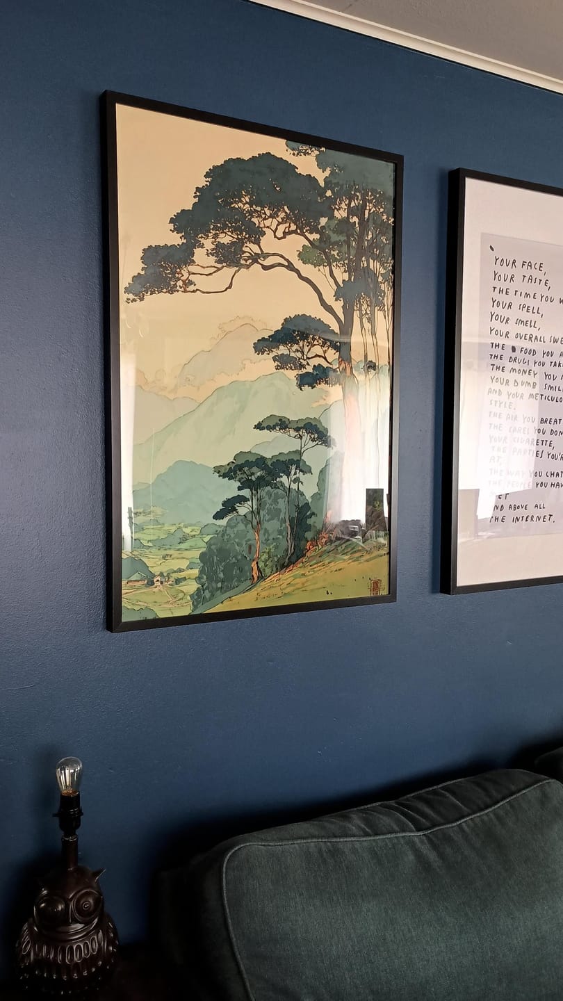 Customer photo review of Japanese Mountain Landscape Canvas Wall Art